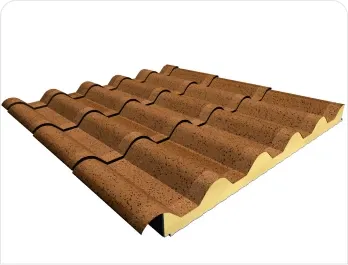 Panel sandwich imitacion teja